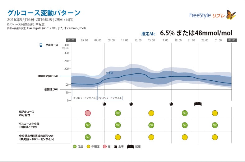 グルコース変動パターンのイメージ写真
